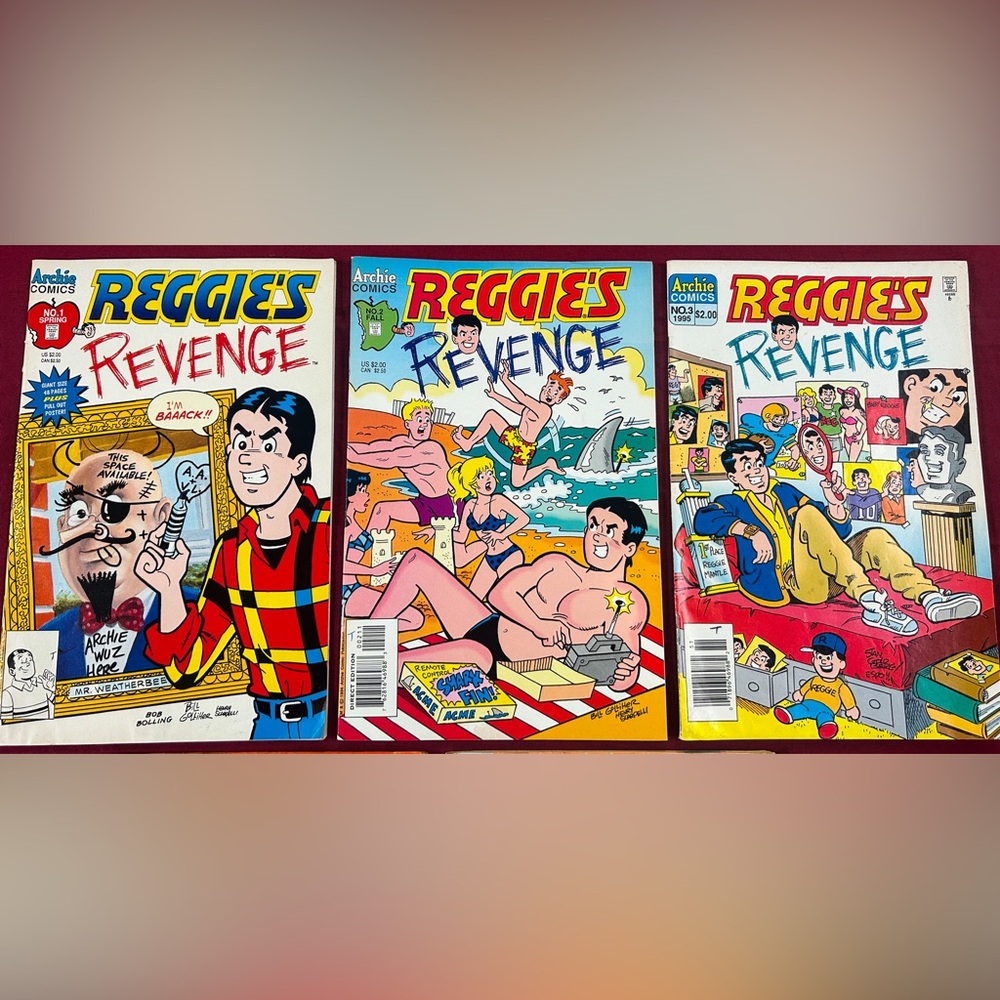 Rare Vintage Archie Comics Reggie Comic Book Lot Of 5 Collectible Retro Classic View 2